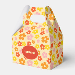 Caixinha De Lembrancinhas Cor da Flor Laranja Laranja-Boho 50º Aniversário