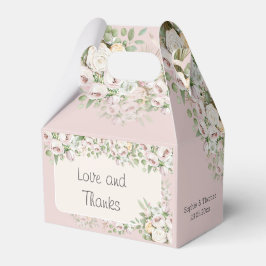 Caixinha De Lembrancinhas Cor d'água floral rosa Dusty