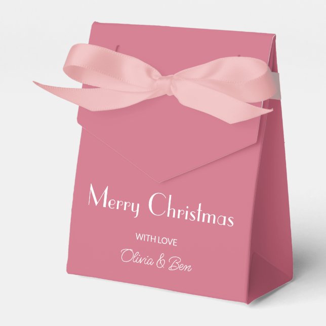 Caixinha De Lembrancinhas Cor de Tendência Rosa Suave (Frente)