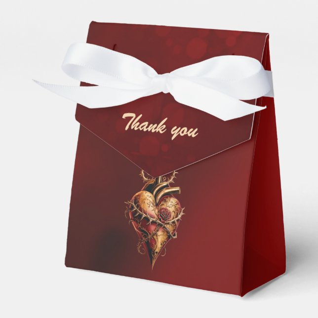 Caixinha De Lembrancinhas Coração de paixão romance e amor. (Frente)