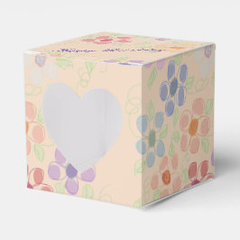 Caixinha De Lembrancinhas Coração de Papel Amável Flor