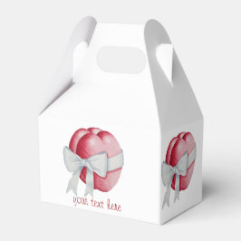 Caixinha De Lembrancinhas Corações vermelhos amarrados com fita branca para