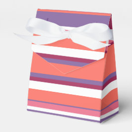 Caixinha De Lembrancinhas Coral vivo, vermelho e violeta