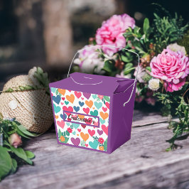 Caixinha De Lembrancinhas Costume de corações coloridos