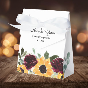 Caixinha De Lembrancinhas Country Sunflower Obrigado Casamento