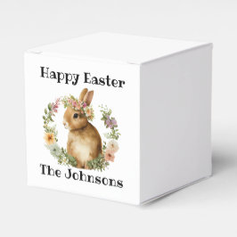 Caixinha De Lembrancinhas Cozinha Vintage com Aquarela Retro Páscoa Bunny Fl