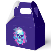 Cranio Floral em Estilo Vaporwave