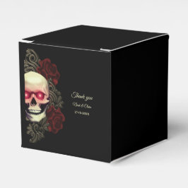 Caixinha De Lembrancinhas Cravo-da-índia escura e escura, crânio gótico, san