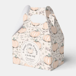 Caixinha De Lembrancinhas Creme Sexo Neutro Pequeno Chá de fraldas de Abóbor