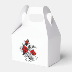 Caixinha De Lembrancinhas Crescente Mecânico com Rosas vermelhas