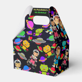 Caixinha De Lembrancinhas Crianças - Astronautas e Robôs Personalizados