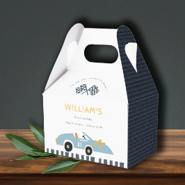 Caixinha De Lembrancinhas Crianças De Carro De Corrida Azul, Cute Elegante,