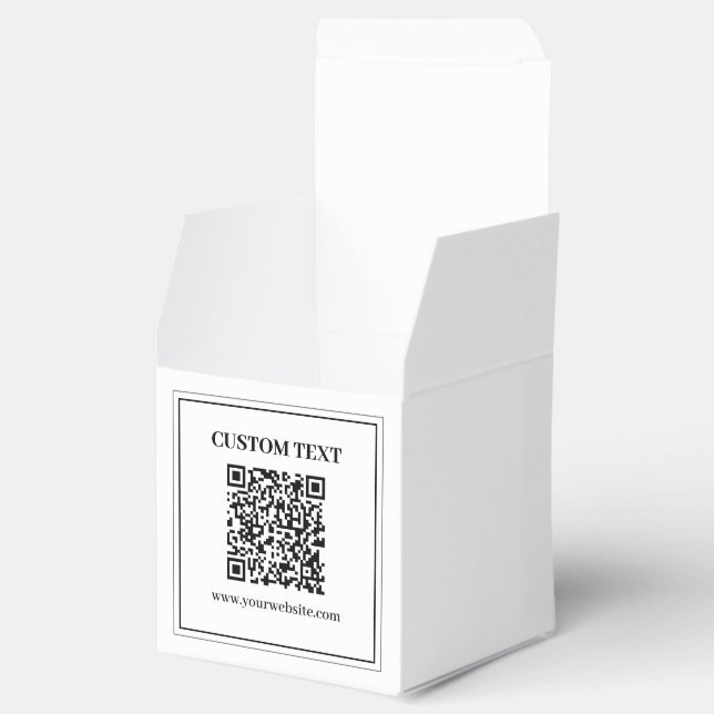 Caixinha De Lembrancinhas Crie um código QR escaneável | Preto & Branco (Aberto)