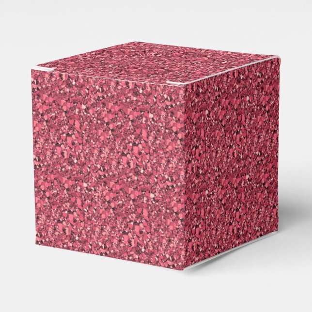 Caixinha De Lembrancinhas Cristal Druzy - vermelho de granada (Frente)