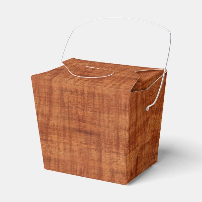Caixinha De Lembrancinhas Curly Acacia Wood Grain Look (Frente)
