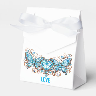 Caixinha De Lembrancinhas Custom Blue Butterflies Love Valentine Day Gift