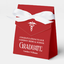 Caixinha De Lembrancinhas Customized Red Medical School Graduation Party