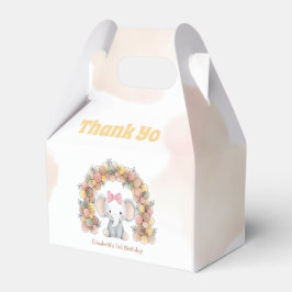 Caixinha De Lembrancinhas Cute Baby Elephant Balloon Arch Birthday Thank You