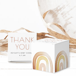 Caixinha De Lembrancinhas Cute Boho Rainbow Obrigado Chá de fraldas