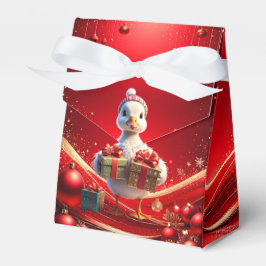 Caixinha De Lembrancinhas Cute Duck Christmas Holiday Favor Box