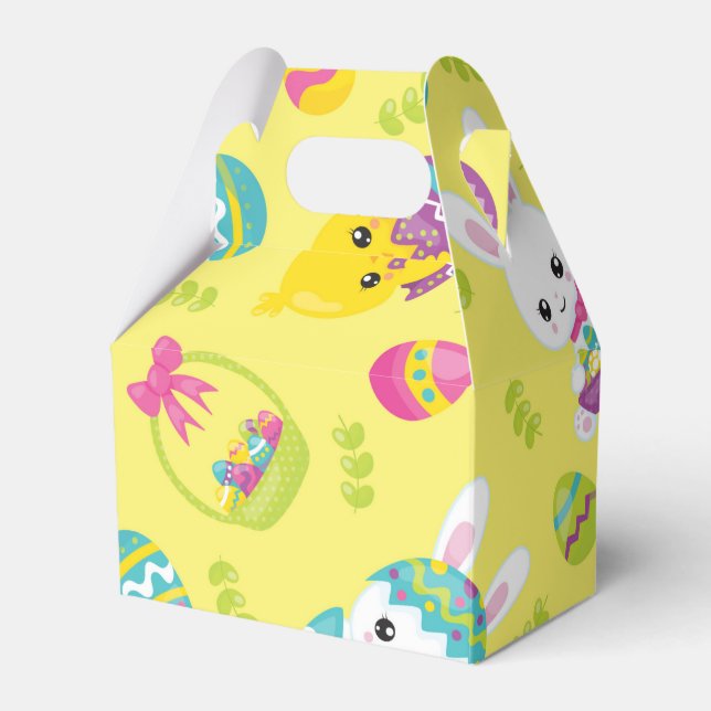 Caixinha De Lembrancinhas Cute Little Easter Bunny Egg Pattern Gift (Frente)