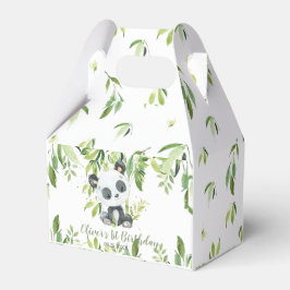 Caixinha De Lembrancinhas Cute Panda Bamboo Greenery 1rua Primeiro Aniversár