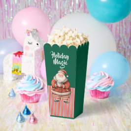 Caixinha De Lembrancinhas Cute Santa Claus with Hot Cocoa