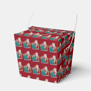 Caixinha De Lembrancinhas cute santa with gifts and toys in sack christmas