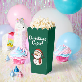 Caixinha De Lembrancinhas Cute Snowman with Red Scarf and Santa Hat