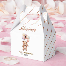 Caixinha De Lembrancinhas Cute Teddy Bear 1st Birthday | Sweet Bear 