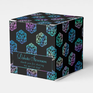 Caixinha De Lembrancinhas Dados de RPG   Holo Fantasia Mesa PnP Gamer Person