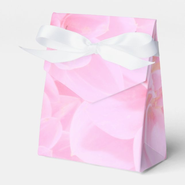 Caixinha De Lembrancinhas Dahlias Em Rosa Suave (Frente)