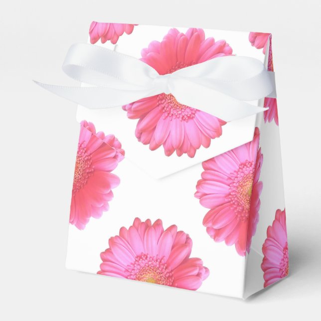 Caixinha De Lembrancinhas Daisy gerbera rosa (Frente)