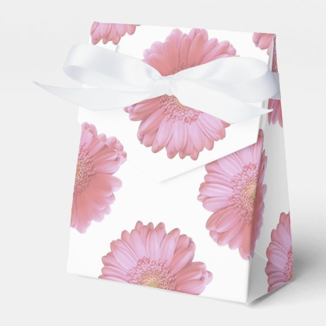 Caixinha De Lembrancinhas Daisy gerbera rosa pálido (Frente)