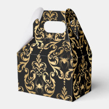 Damasco de Halloween Dourado e Preto