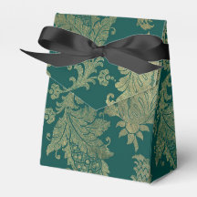 Damasco Teal e Dourado