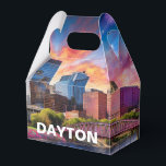 Caixinha De Lembrancinhas Dayton Skyline Abstrato Art<br><div class="desc">Adicione um toque moderno ao seu evento com esta caixa de favoritos que inclui a arte da linha do horizonte abstrato Dayton. Perfeito para casamentos,  festas ou presentes corporativos.</div>