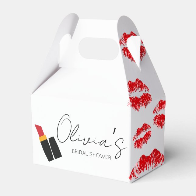 Caixinha De Lembrancinhas Dê um beijo de despedida no noivado (Frente)