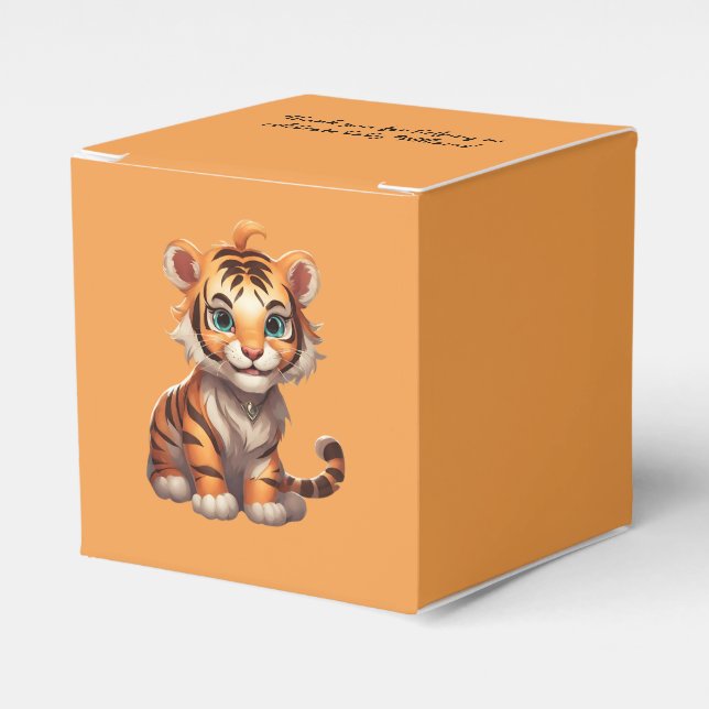 Caixinha De Lembrancinhas Decal de Parede Tiger Adorável (Frente)