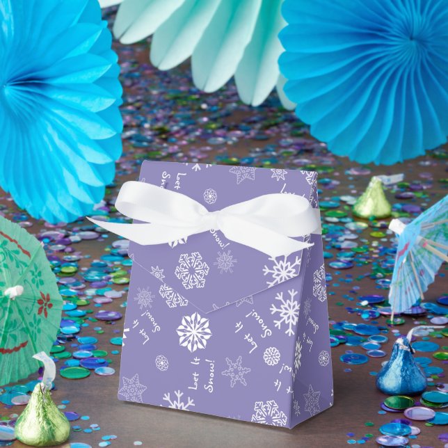 Caixinha De Lembrancinhas Deixe-o nevar Lavanda (Festa)