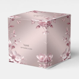 Caixinha De Lembrancinhas Delicate Pink Floral Favor Box