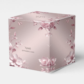Caixinha De Lembrancinhas Delicate Pink Floral Favor Box