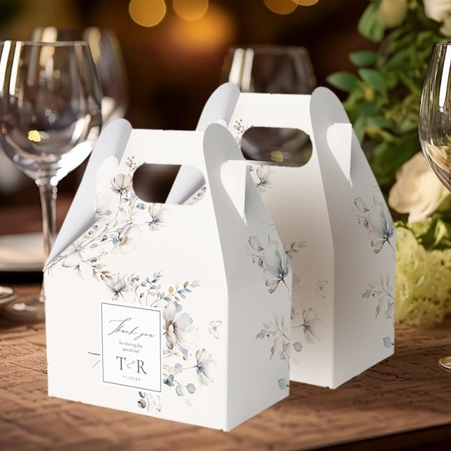 Caixinha De Lembrancinhas Delicate Wildflower Border Obrigado ID1102 (Criador carregado)