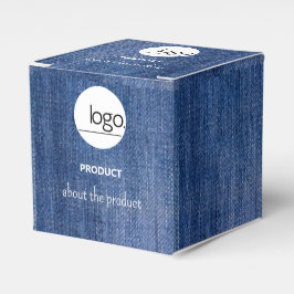 CAIXINHA DE LEMBRANCINHAS DENIM BLUE STRONG LOGO BUSINESS PRODUCT PACKAGING