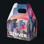 Caixinha De Lembrancinhas Denver Skyline Abstrato Art<br><div class="desc">Adicione um toque moderno ao seu evento com esta caixa de favoritos que inclui a arte da linha do horizonte de Denver abstrato. Perfeito para casamentos,  festas ou presentes corporativos.</div>