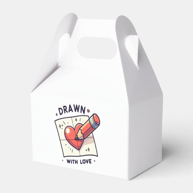Caixinha De Lembrancinhas Desenho com amor (Frente)