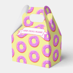 Caixinha De Lembrancinhas Desenho De Rosquinha Com Sprinkles Nome Personaliz