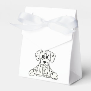 Caixinha De Lembrancinhas Desenho simples de um cão dalmata de pelúcia em pr