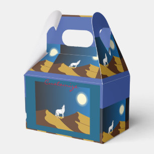 Caixinha De Lembrancinhas Desert Coyote Howling Full Moon Thunder_Cove