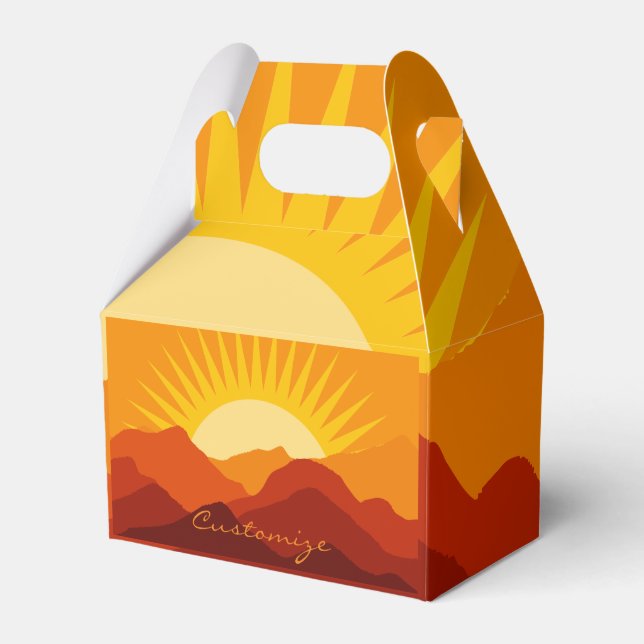 Caixinha De Lembrancinhas Desert Mounts Sunset Thunder_Cove (Frente)